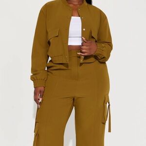 Two Piece Cargo Pant Set Size 3x